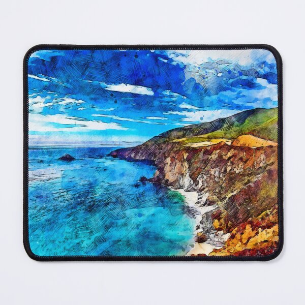 Item preview, Pacific Coast California Watercolor Painting designed and sold by Mimi's Sunday.