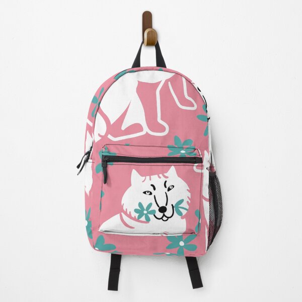Item preview, Fox pattern in scandinavian style Pink White and Turquoise designed and sold by belettelepink.