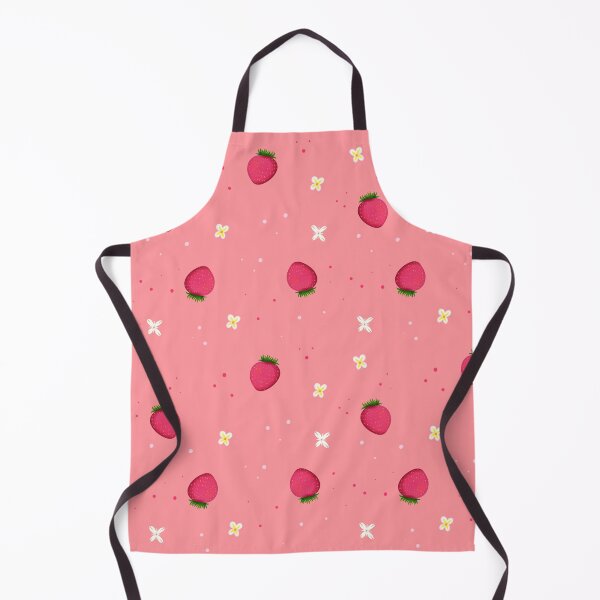 Artikelvorschau, Kawaii Erdbeere und weißes Blumen-Muster entworfen und verkauft von With Love, InspireMari.