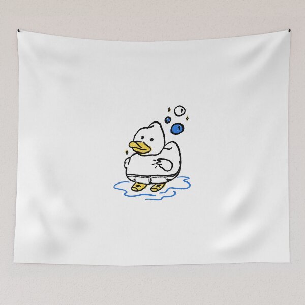 Item preview, Stick Figure Cute Duck Making Peace Sign designed and sold by mrkedi123.