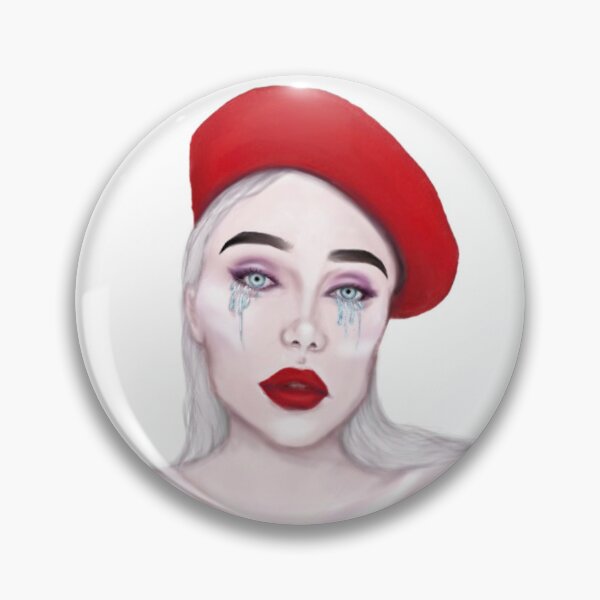 Item preview, A woman wearing a red beret designed and sold by Samijladesign.