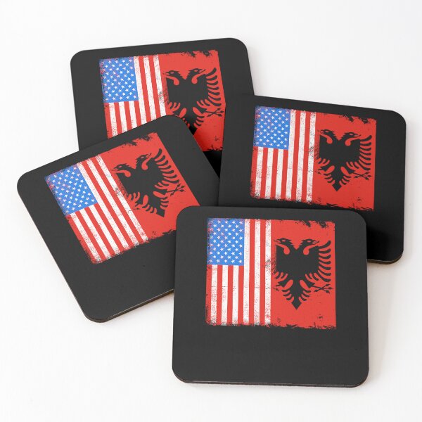Item preview, USA Albania Flag For Proud Patriotic American Albanian Lover designed and sold by Nessshirts.