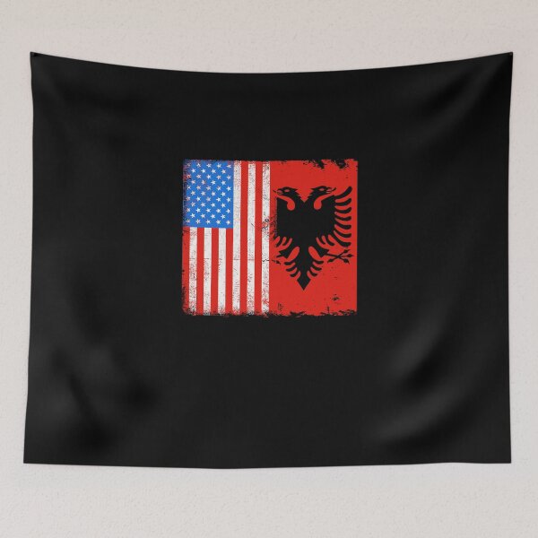 Item preview, USA Albania Flag For Proud Patriotic American Albanian Lover designed and sold by Nessshirts.