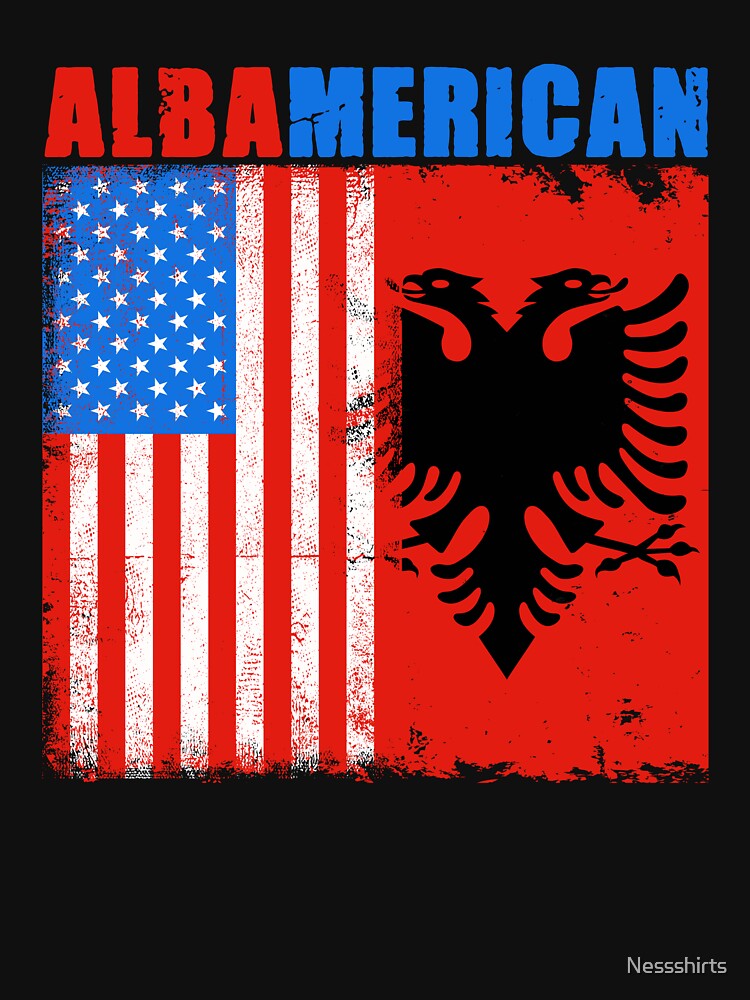 Albania T Shirt Albanian style double-headed eagle Albanian flag Tee Top  S-XXXL