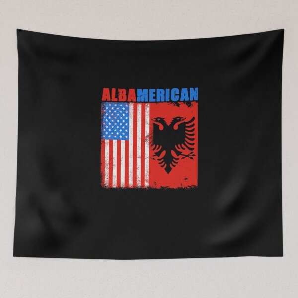Item preview, USA Albania Flag Albamerican For A Patriot American Albanian designed and sold by Nessshirts.