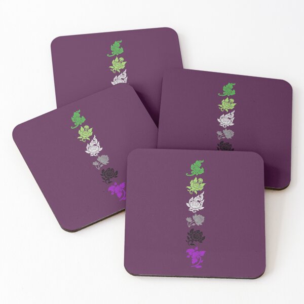 Item preview, Asian Flower Art Aro Ace. Aroace Pride designed and sold by Subtle Pride Shop.