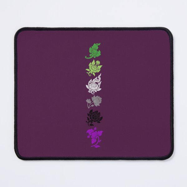 Item preview, Asian Flower Art Aro Ace. Aroace Pride designed and sold by Subtle Pride Shop.