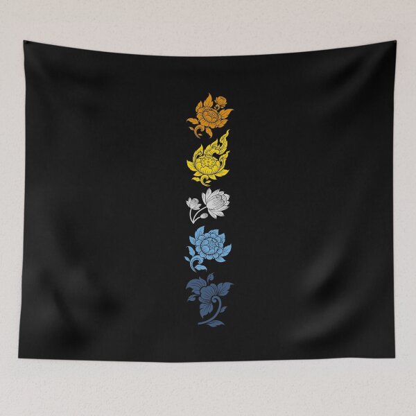 Item preview, Asian Flower Art Aro Ace. Aroace Pride designed and sold by Subtle Pride Shop.