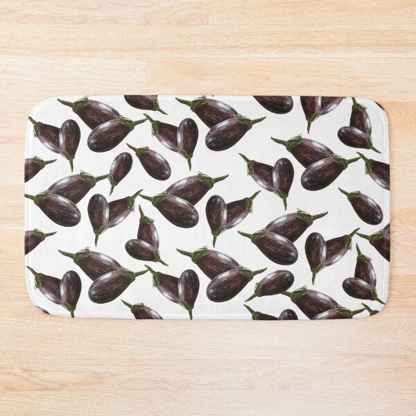 Item preview, Eggplant pattern, vegetable pattern, vegan clothing, chefs designed and sold by Kirei-Lily.
