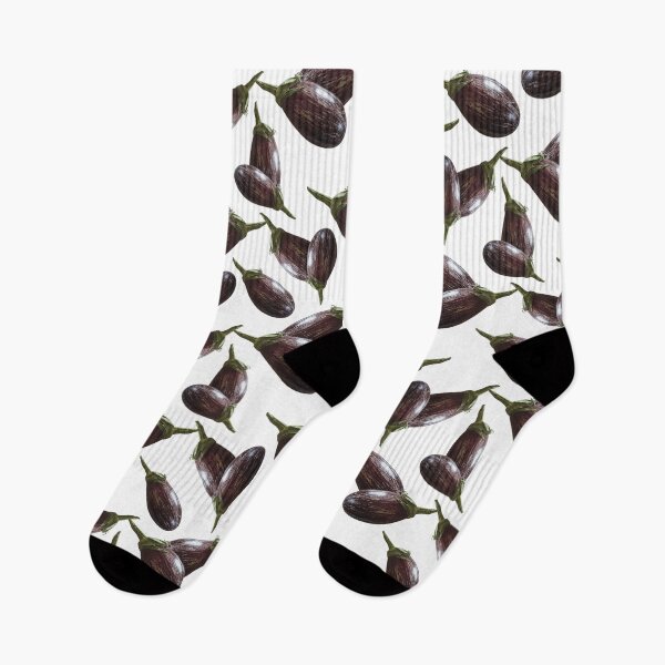 Item preview, Eggplant pattern, vegetable pattern, vegan clothing, chefs designed and sold by Kirei-Lily.