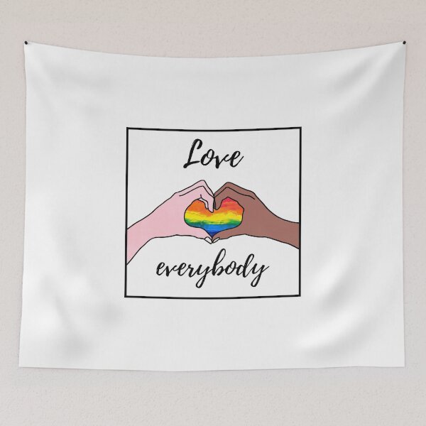 Item preview, Love everybody Equality Heart Peace Flag Unity designed and sold by CreatDifference.