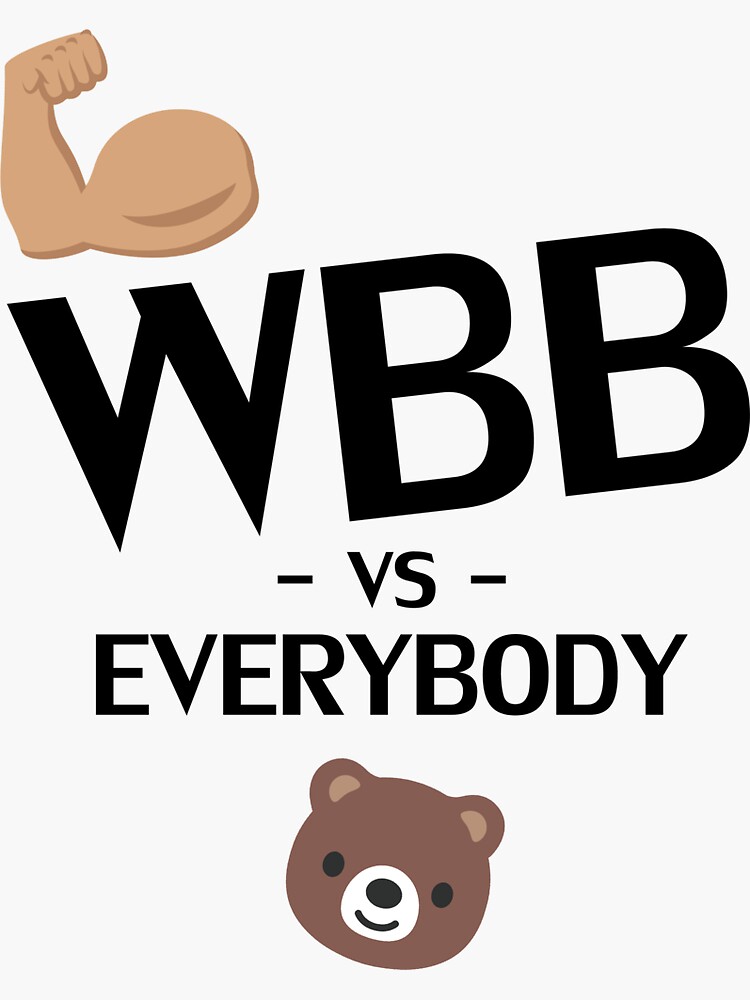 "WBB vs Everybody" Sticker by MidoDavid7 Redbubble
