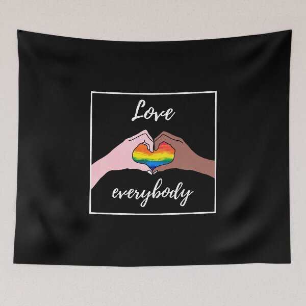 Item preview, Love everybody Heart Equality Peace Flag Unity designed and sold by CreatDifference.