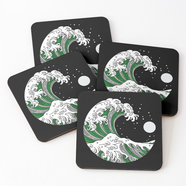 Item preview, Circular Japanese Wave Demi Romantic. Demiromantic Pride designed and sold by Subtle Pride Shop.