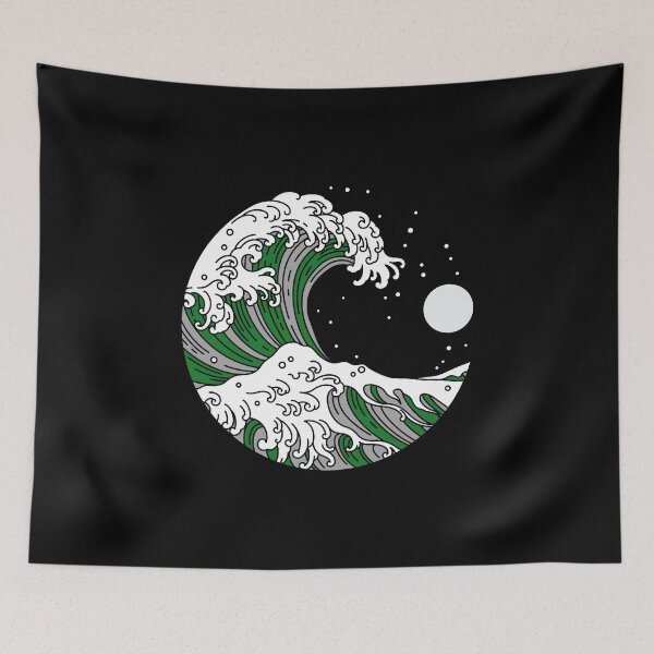 Item preview, Circular Japanese Wave Demi Romantic. Demiromantic Pride designed and sold by Subtle Pride Shop.