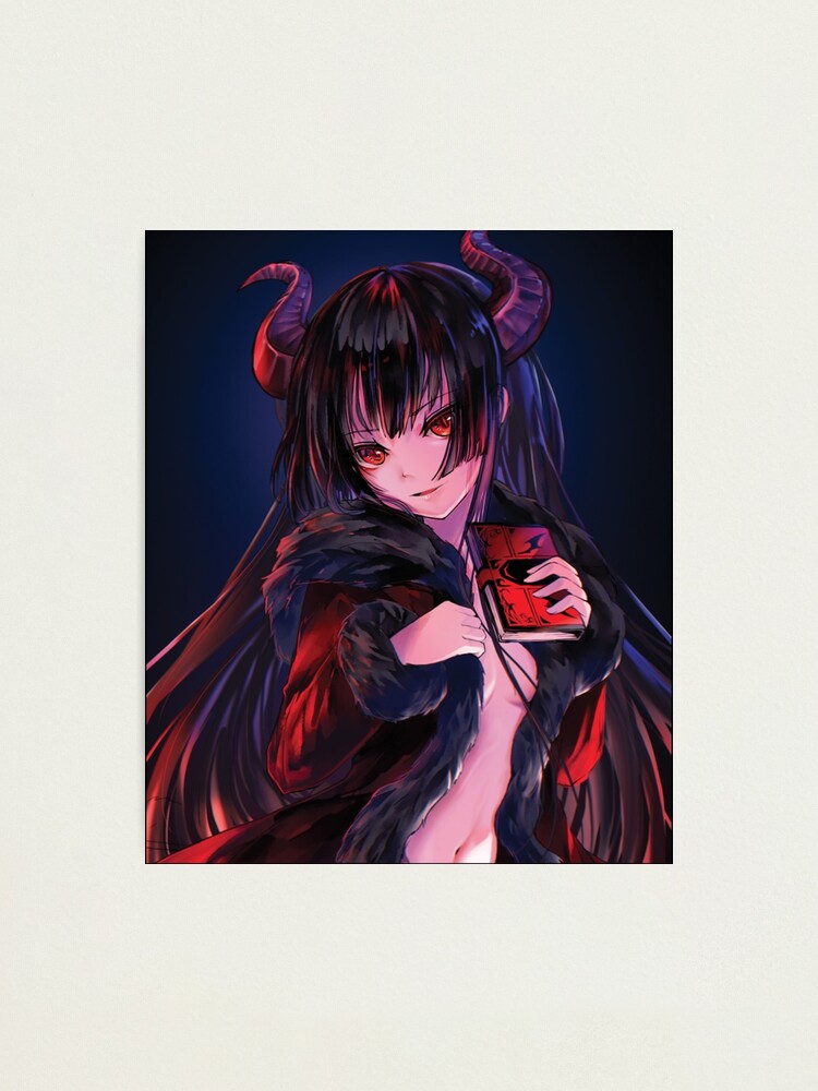 Lewd Anime Waifu Hentai Ecchi Aesthetic Anime Demon Girl Classic Photographic Print For Sale 7635