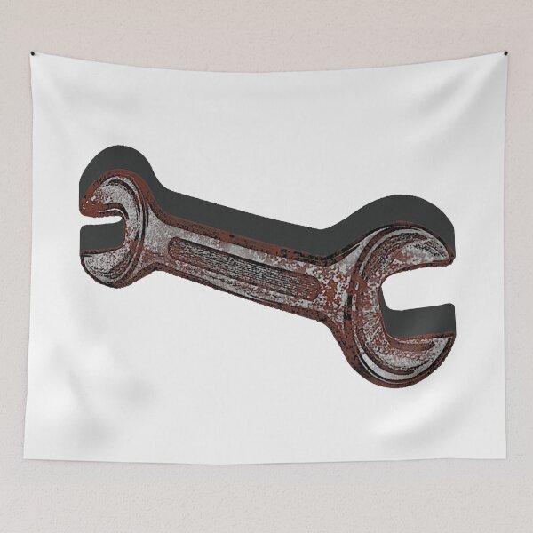 Item preview, rusty wrench, mechanic, tool, handyman, great designs for men designed and sold by Kirei-Lily.