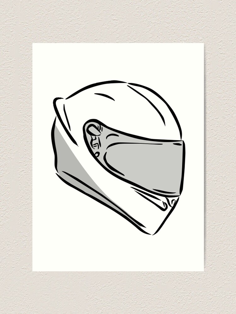 Motorcycle helmet white
