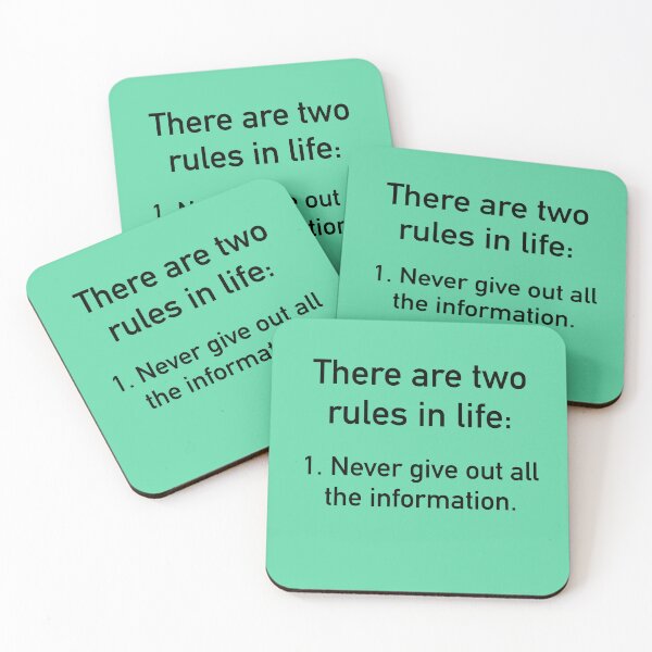 Item preview, Two Rules in Life designed and sold by Black-Orc.