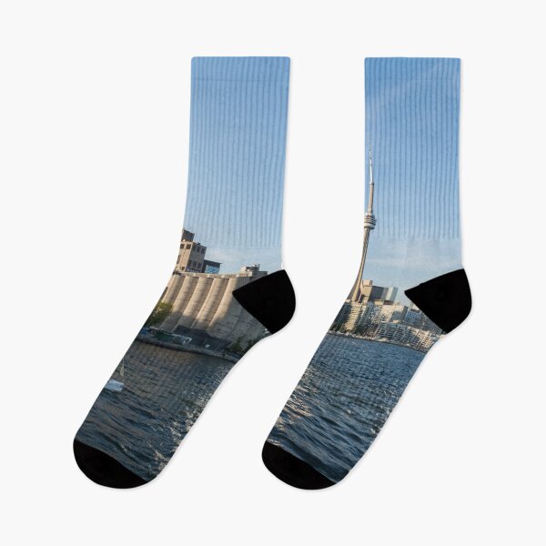 Item preview, Shiny Silver and Blue - Sailboat Entering Toronto Harbour designed and sold by Georgia Mizuleva.