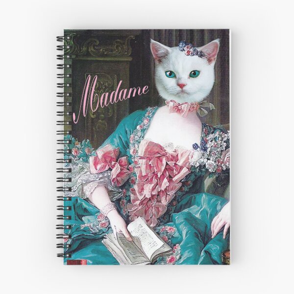 Item preview, Chic Cat Madame Pompadour Portrait Vintage Lady Princess designed and sold by Margarita-Art.