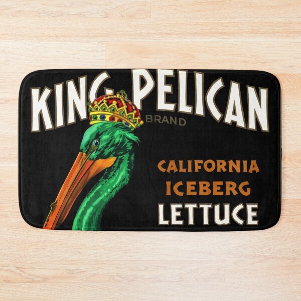 Item preview, King Pelican green brand California Iceberg Lettuce vintage label advertising poster / posters Art Print designed and sold by Jéanpaul  Ferro.