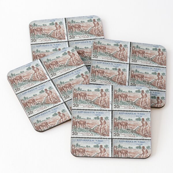 Item preview, Farming Vintage Postage Stamp designed and sold by Factory57.