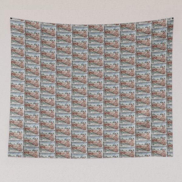 Item preview, Farming Vintage Postage Stamp designed and sold by Factory57.
