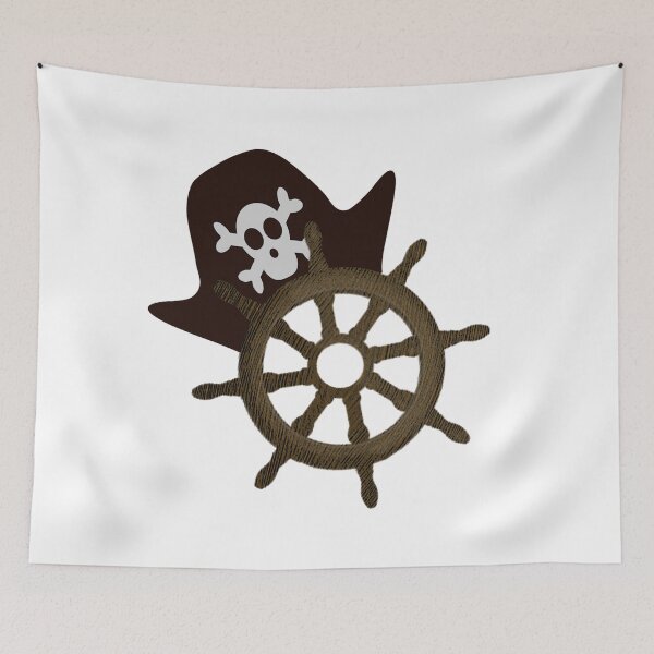 Item preview, Tricorn with steering wheel, pirate pattern, adventurer designed and sold by Kirei-Lily.