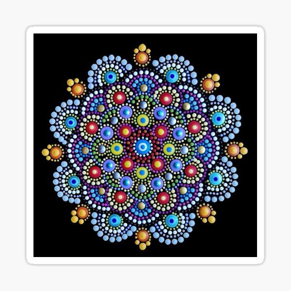 Mandala Dot Art by Mandalaole Sticker