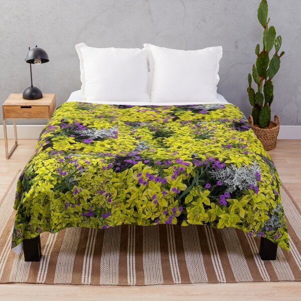 Item preview, Bright colours of yellow and purple flower hedge designed and sold by NesheYx.