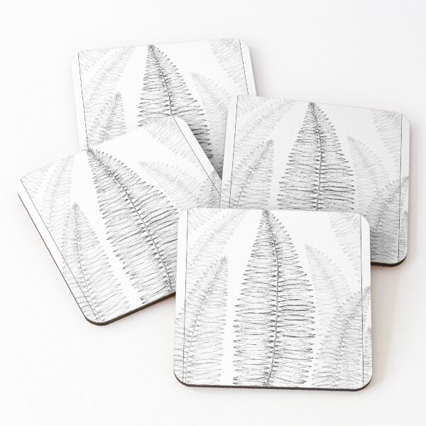 Item preview, Nephrolepis exaltata fern black and white designed and sold by PetitMartin.