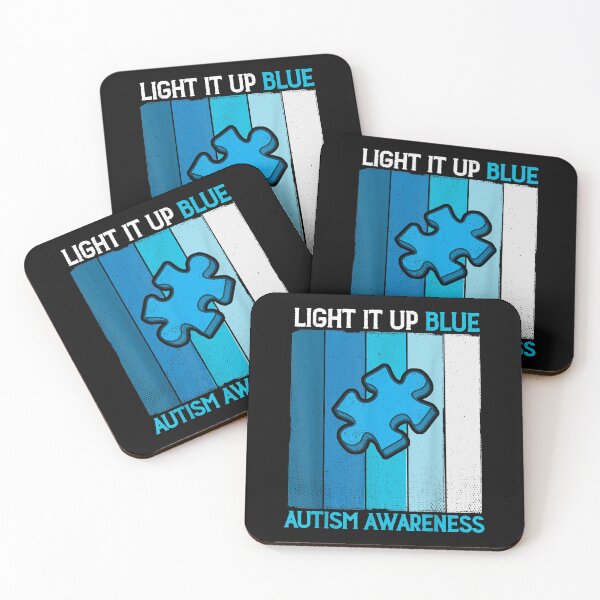 Item preview, Light It Up Blue Autism Awareness Puzzle Vintage Mom Dad Kid T-Shirt designed and sold by raiseuif.