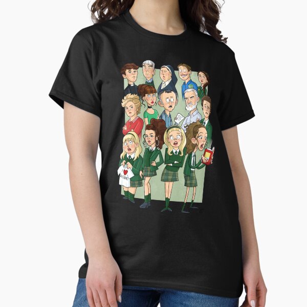 Vista previa del artículo con la obra «Derry Girls», diseñado y vendido por TheOddiity.
