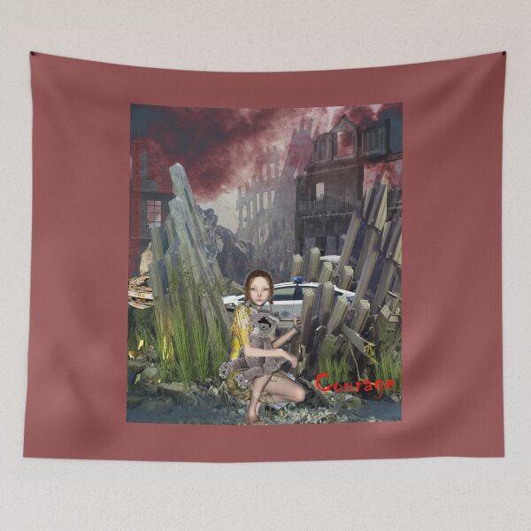 Item preview, A Young Girl And Her Teddy Find A Moment of Solace designed and sold by Patricia Brown.