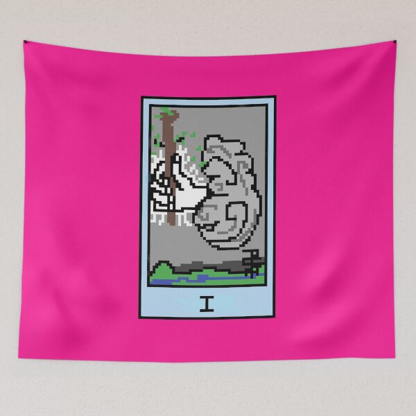 Artikelvorschau, Moment, ist das Pixel-Art-Tarot? Pink – Minor Arcana „Ace of Wands“ (Design für T-Shirt, Aufkleber und andere Accessoires) entworfen und verkauft von Pixel Waite.