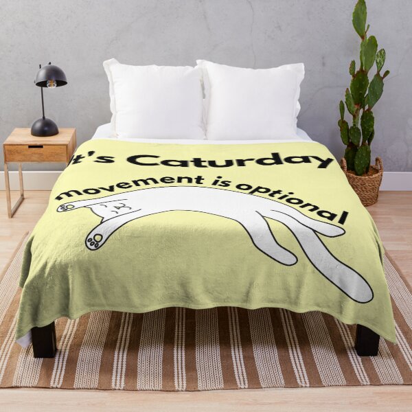Item preview, It's Caturday - Too Lazy to Move designed and sold by LamaraK.