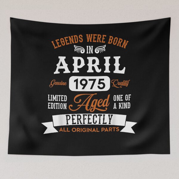 Item preview, Legendary Were Born In April 1975 – Happy Birthday T-Shirt designed and sold by raiseuif.