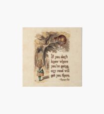 Alice in Wonderland Quote - We're All Mad Here - Cheshire Cat Quote - 0237 Art Board