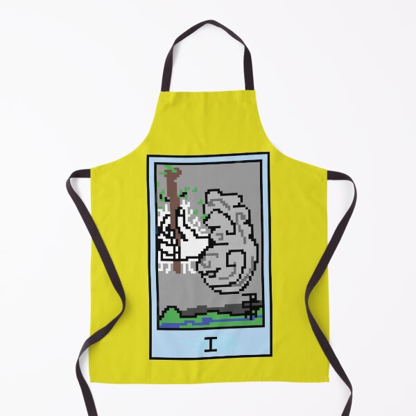 Item preview, Wait, is this pixel art tarot? Yellow - Minor Arcana 'Ace of Wands' (Design for T-shirt, stickers and other accessories) designed and sold by Pixel Waite.