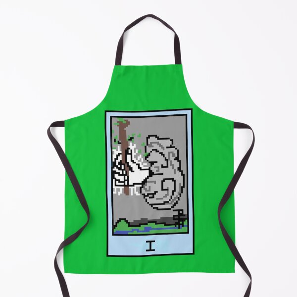 Item preview, Wait, is this pixel art tarot? Green - Minor Arcana 'Ace of Wands' (Design for T-shirt, stickers and other accessories) designed and sold by Pixel Waite.