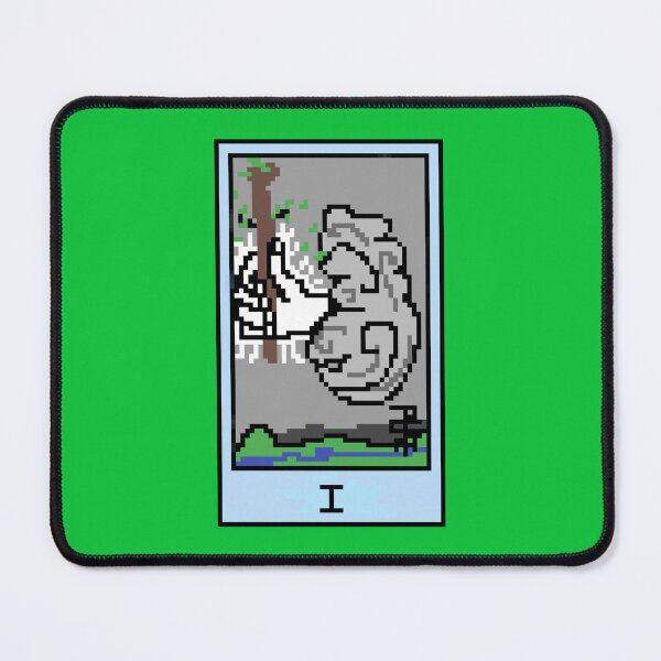 Item preview, Wait, is this pixel art tarot? Green - Minor Arcana 'Ace of Wands' (Design for T-shirt, stickers and other accessories) designed and sold by Pixel Waite.