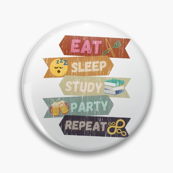 Item preview, Eat Sleep Study Party Repeat designed and sold by YJHDesign.