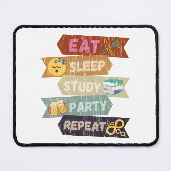 Item preview, Eat Sleep Study Party Repeat designed and sold by YJHDesign.