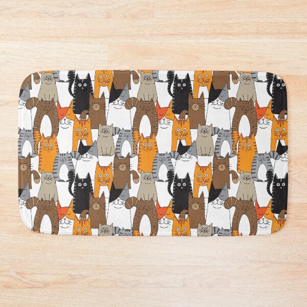 Item preview, Cute Cat Pattern designed and sold by HotHibiscus.
