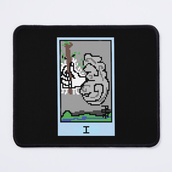 Item preview, Wait, is this pixel art tarot? Black - Minor Arcana 'Ace of Wands' (Design for T-shirt, stickers and other accessories) designed and sold by Pixel Waite.