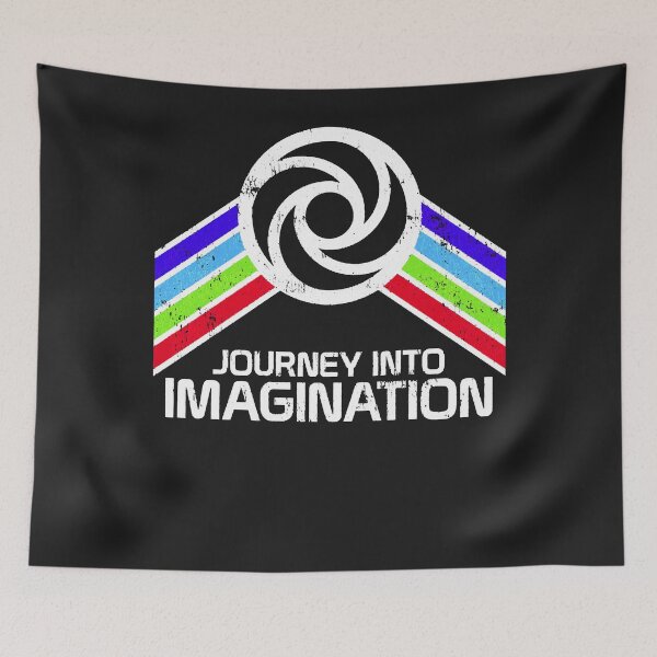 Item preview, Journey into imagination distressed logo in vintage retro style essential t shirt designed and sold by arniegie4200.