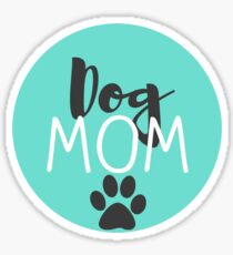Pegatina Perro mamá - turquesa
