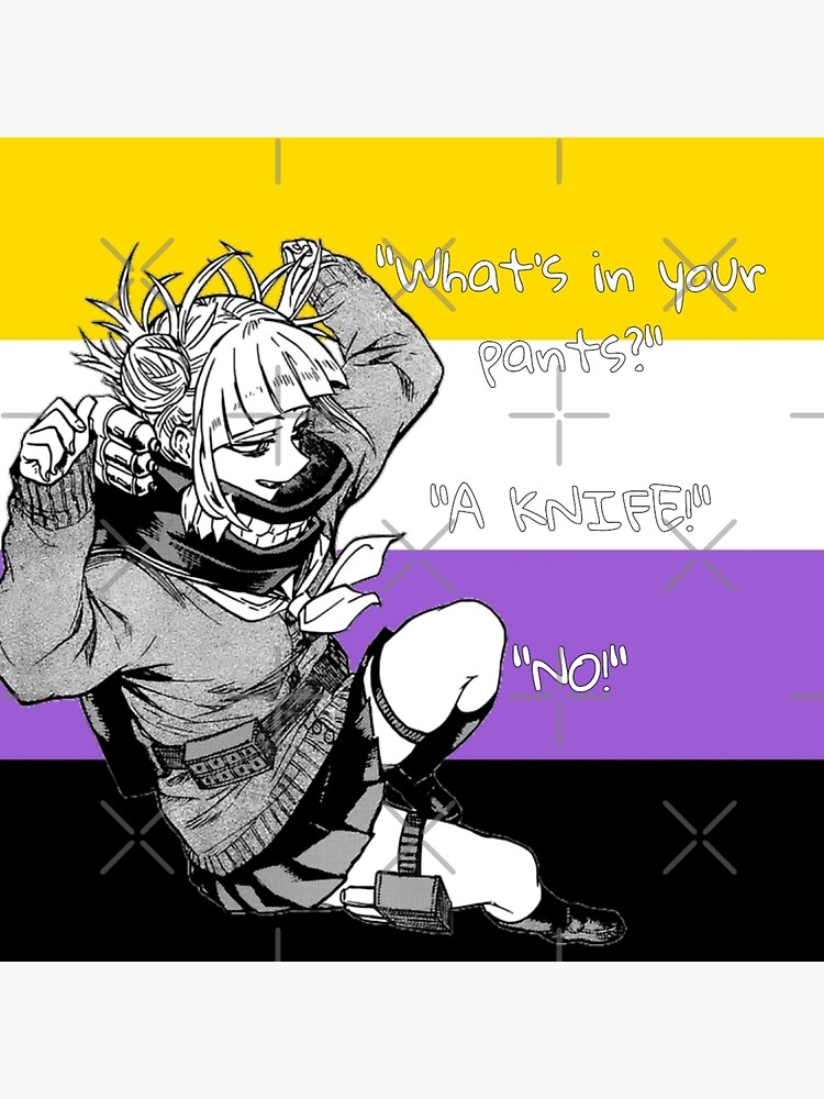 My Hero Academia Toga Himiko Non Binary Pride Flag Poster For Sale By Queerwriter Redbubble