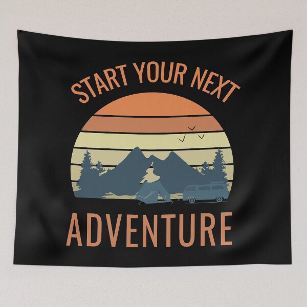 Item preview, Adventure Design - A theme with mountains and the slogan Start Your Next Adventure designed and sold by velisani.